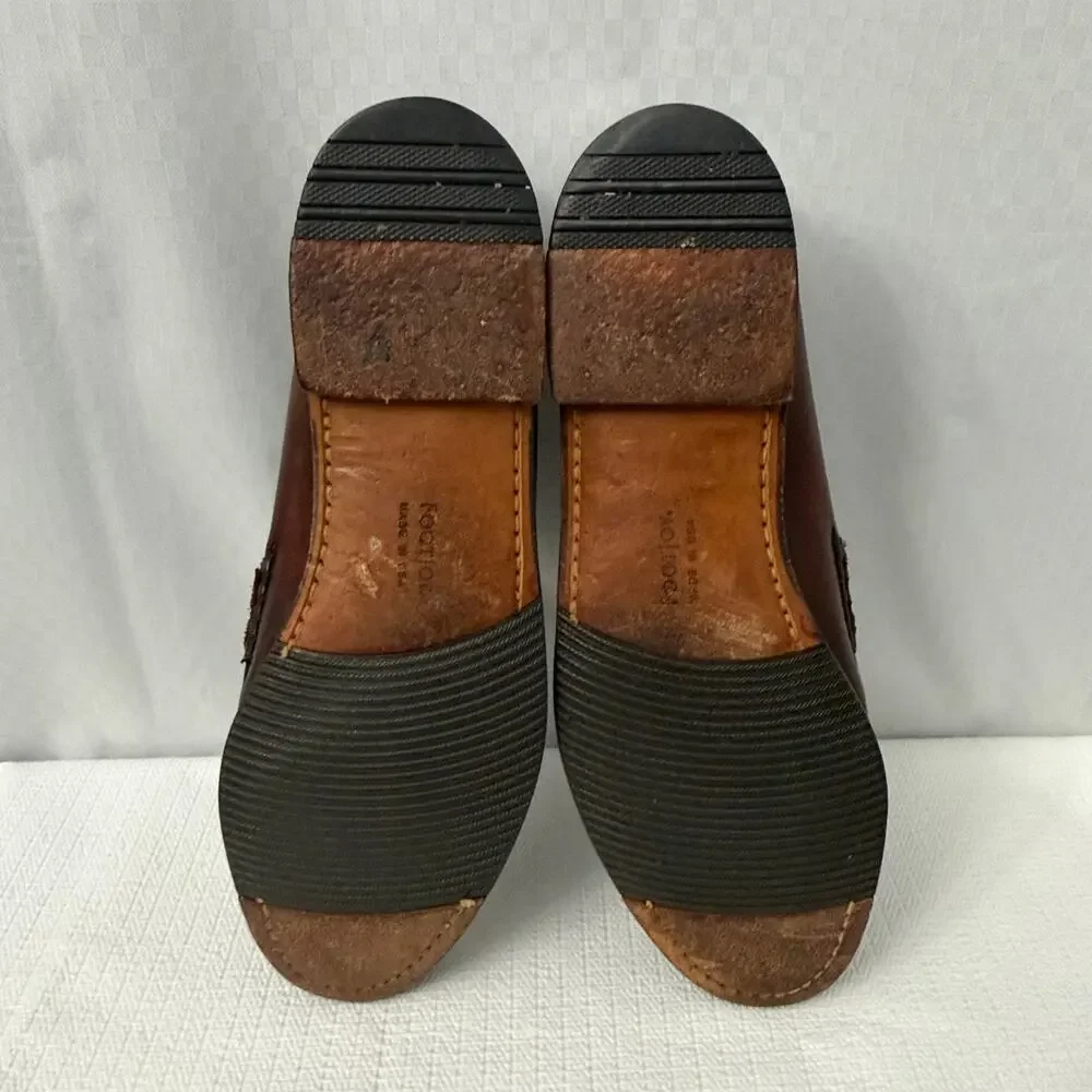 FootJoy Loafers Mens Size 11.5 D Brown Leather Vintage Tassel Dress Made In USA